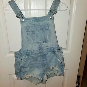 Jean short overalls